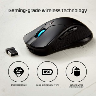 HyperX Pulsefire Dart - Wireless RGB Gaming Mouse
