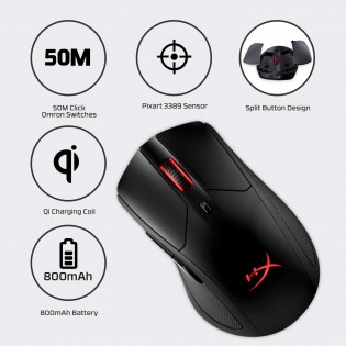 HyperX Pulsefire Dart - Wireless RGB Gaming Mouse