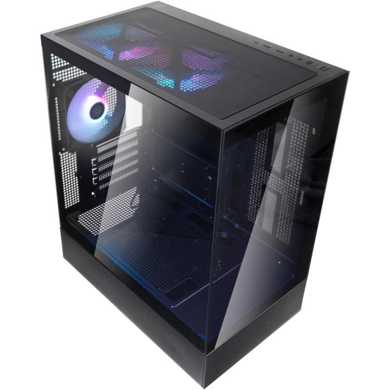 SilverStone Lucid 04 Panoramic Micro-ATX Black + PSU 550W