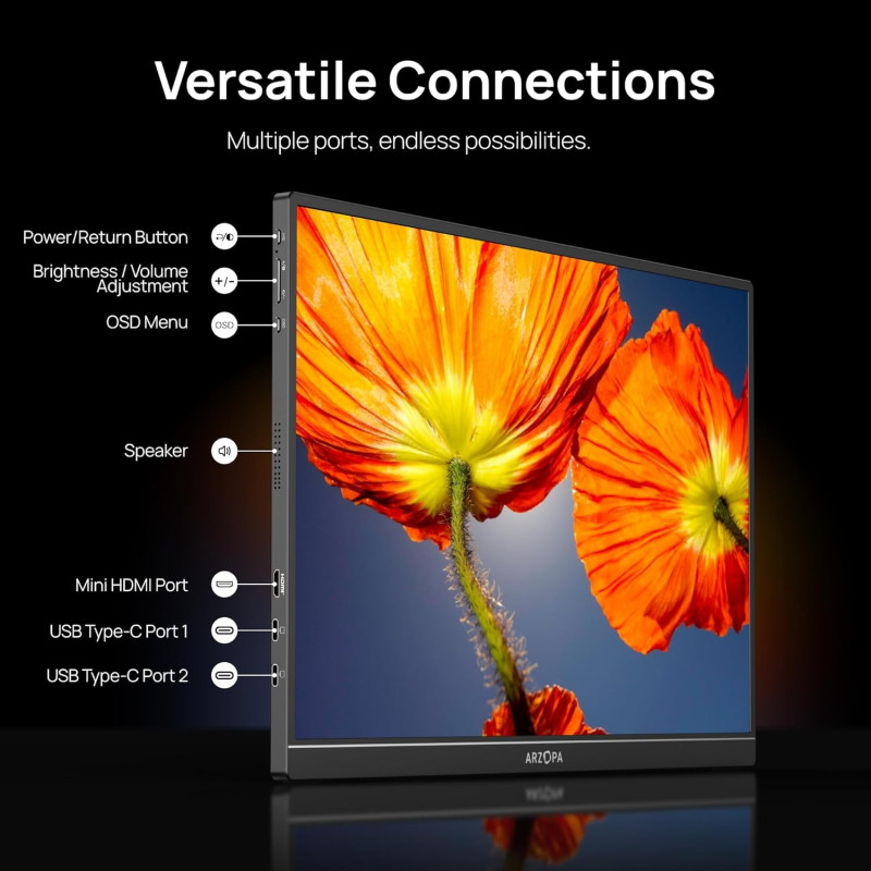 ARZOPA Z1RC 16 2.5K Portable Monitor QHD IPS