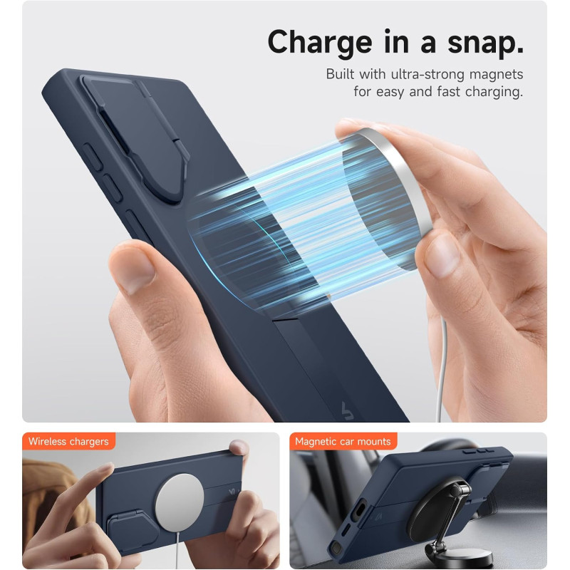 SURITCH Magnetic Case Compatible with Samsung Galaxy S24 Ultra with Camera Cover