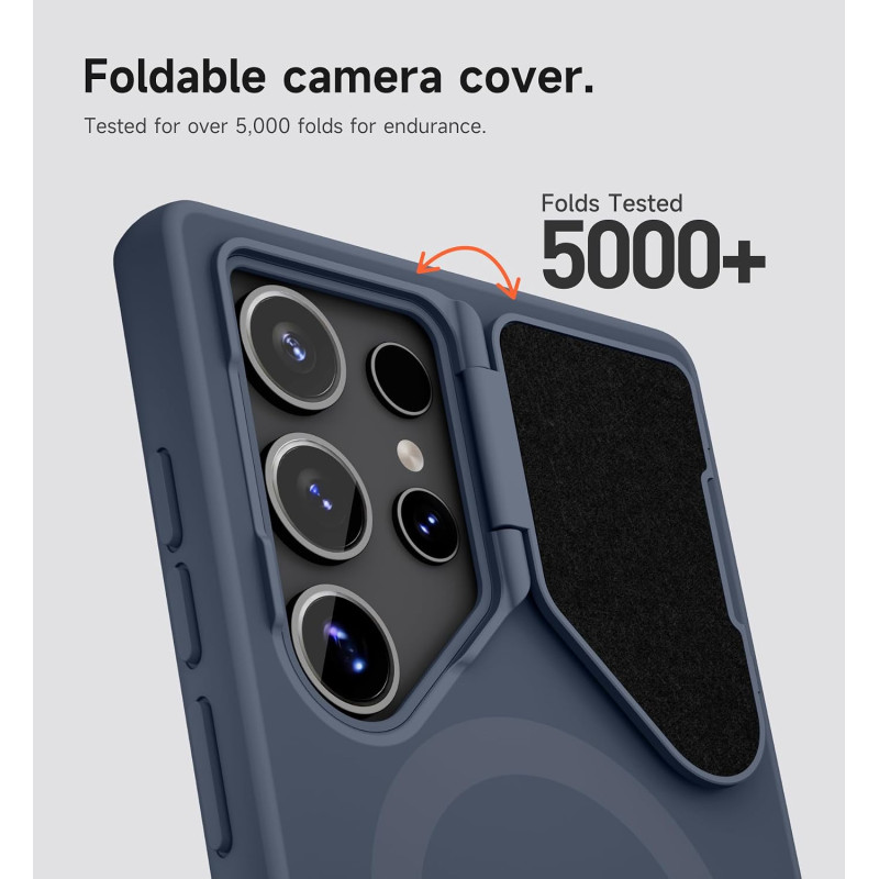 SURITCH Magnetic Case Compatible with Samsung Galaxy S24 Ultra with Camera Cover