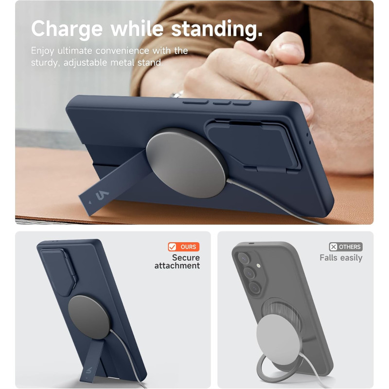 SURITCH Magnetic Case Compatible with Samsung Galaxy S24 Ultra with Camera Cover
